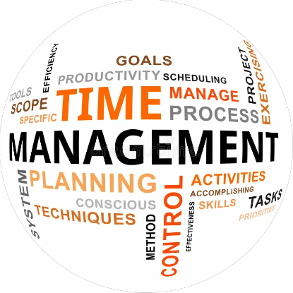 Time management word art.