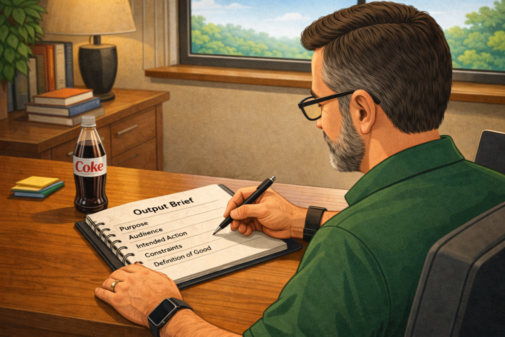 After alignment and rhythm, consistent execution depends on clarity at the point of output. This blog explains how underdefined requests lead to rework and introduces the Output Brief Framework as a practical way to strengthen the handoff between intention and results.